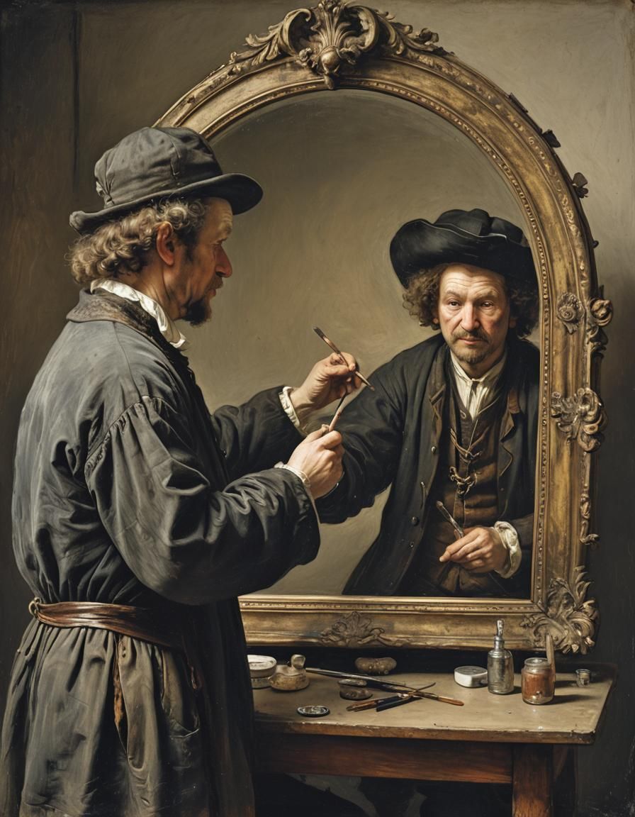 Self-Portrait in Rembrandt Style