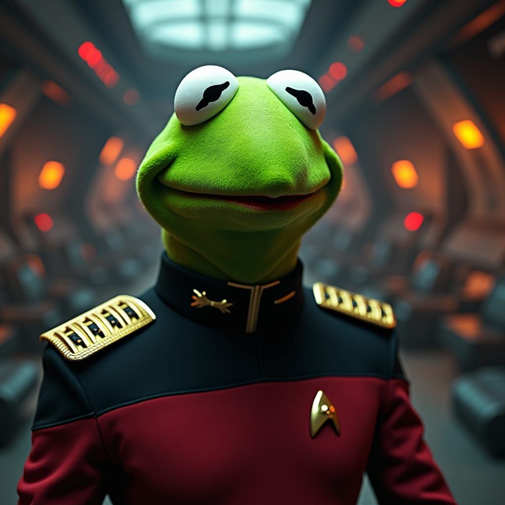 Kermit as Terran Empire Captain: Digital Realism