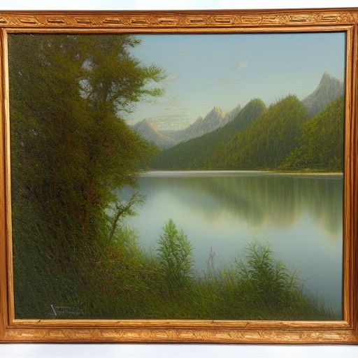 Overgrown Lake Oil Painting