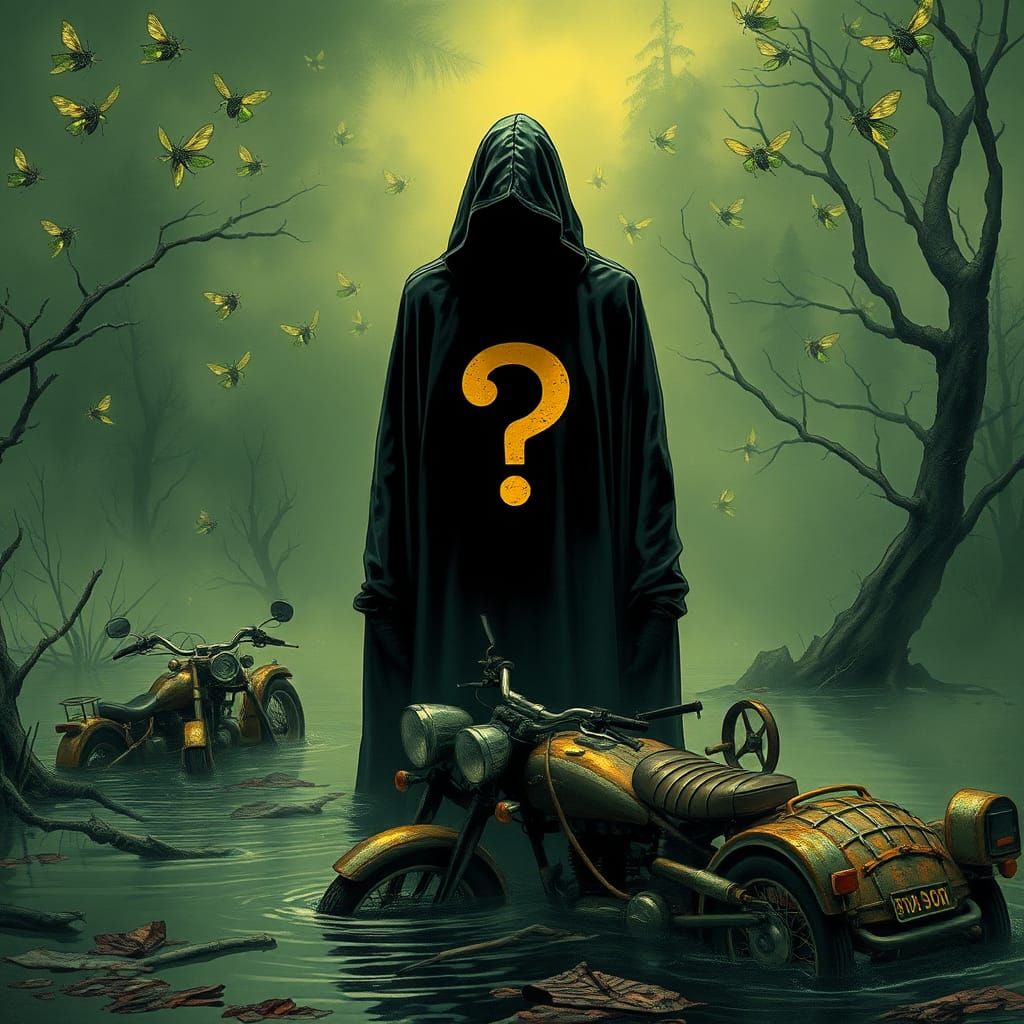 Eerie Figure Emerges from Murky Swamp