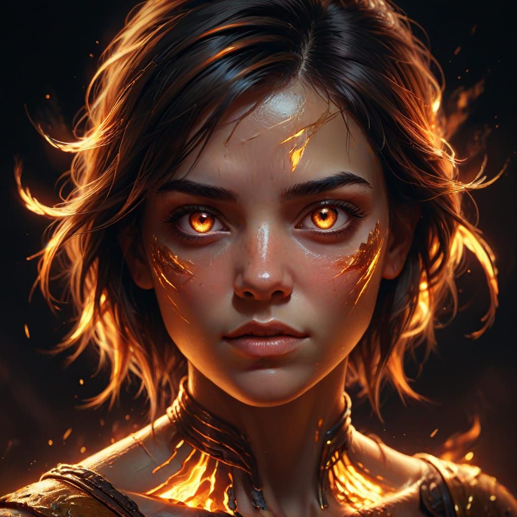 Female Avatar with Complex Emotions in Digital Art