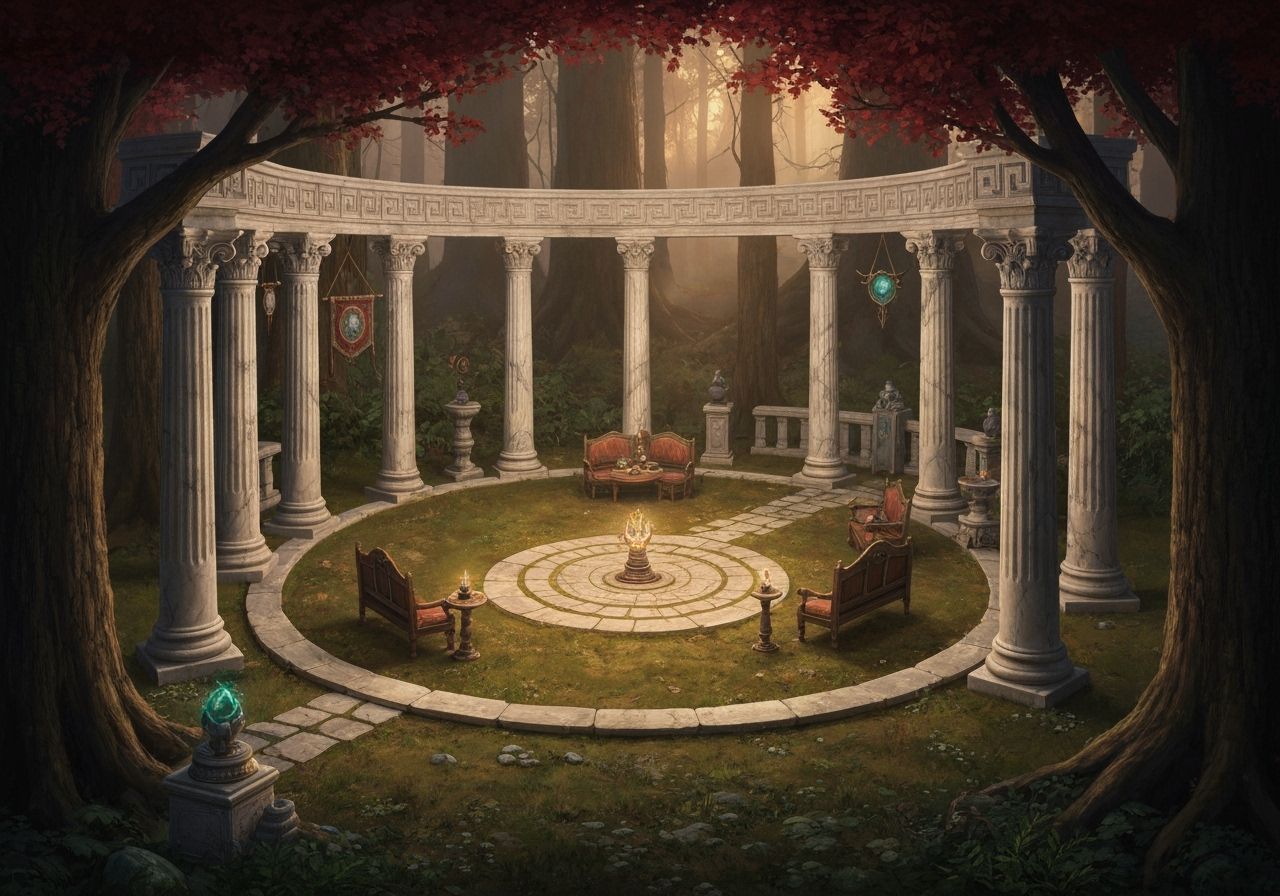 Elven Forest City Inn in Warm Evening Light