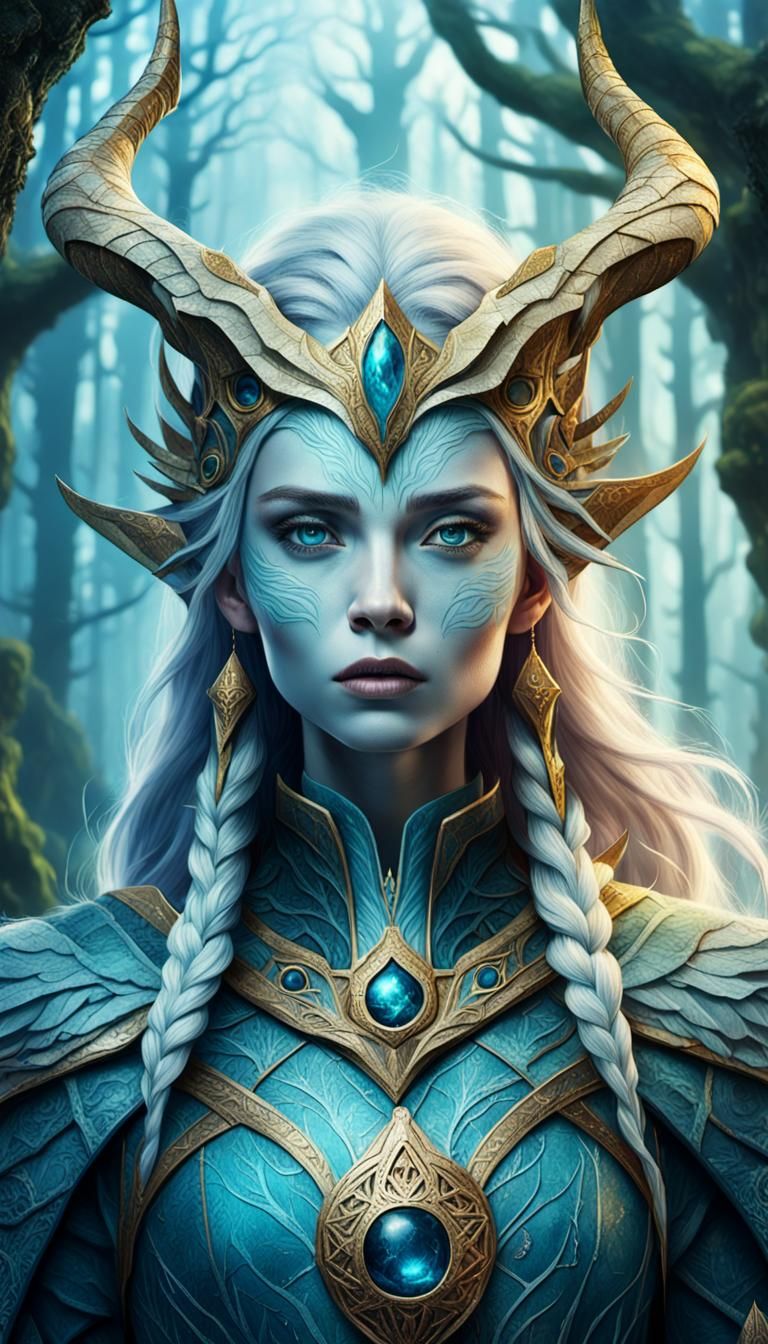 Mystical Sorceress Turns Creature to Stone