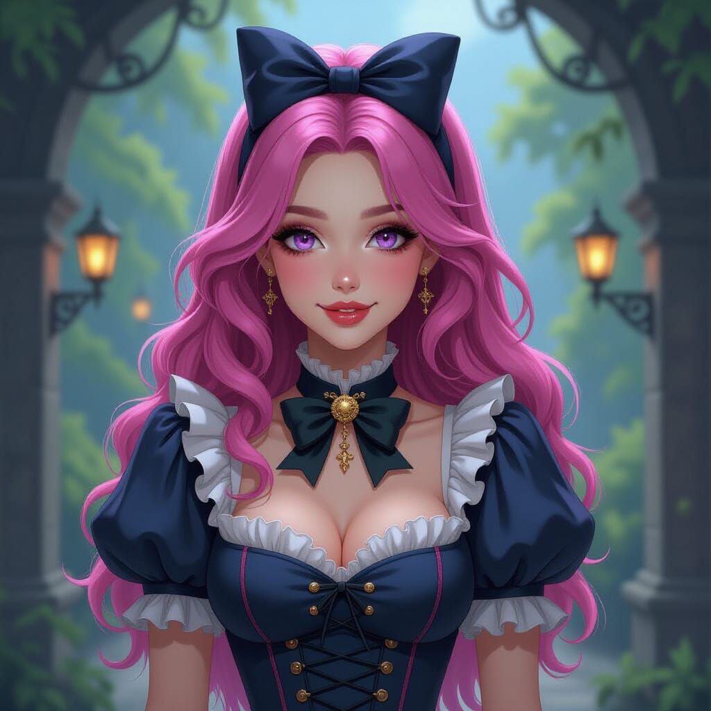 Creepy Wonderland Woman in Alcohol Ink Style