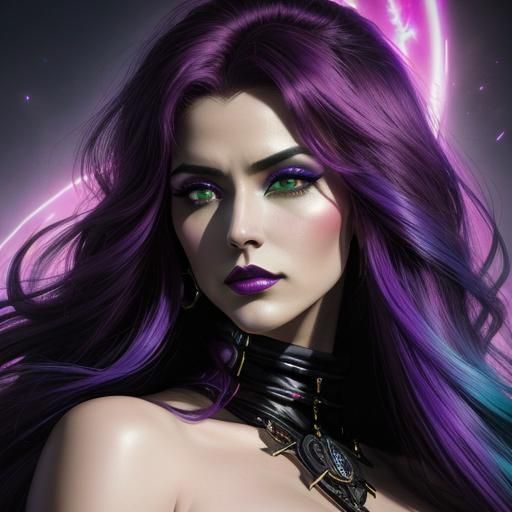 Voluptuous Chrome-Haired Vampires in Underground Comix Style