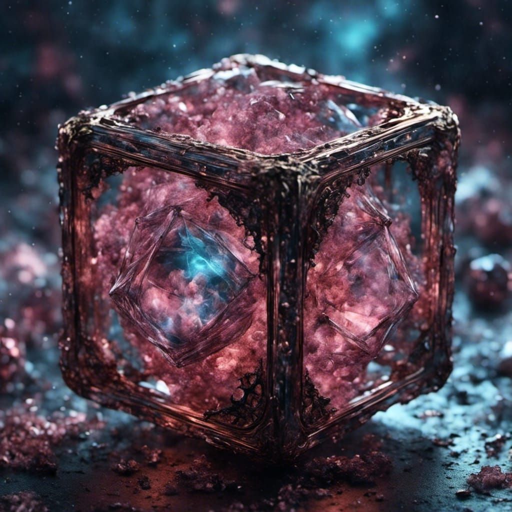 Glowing Crystalline Holocron with Light Emission