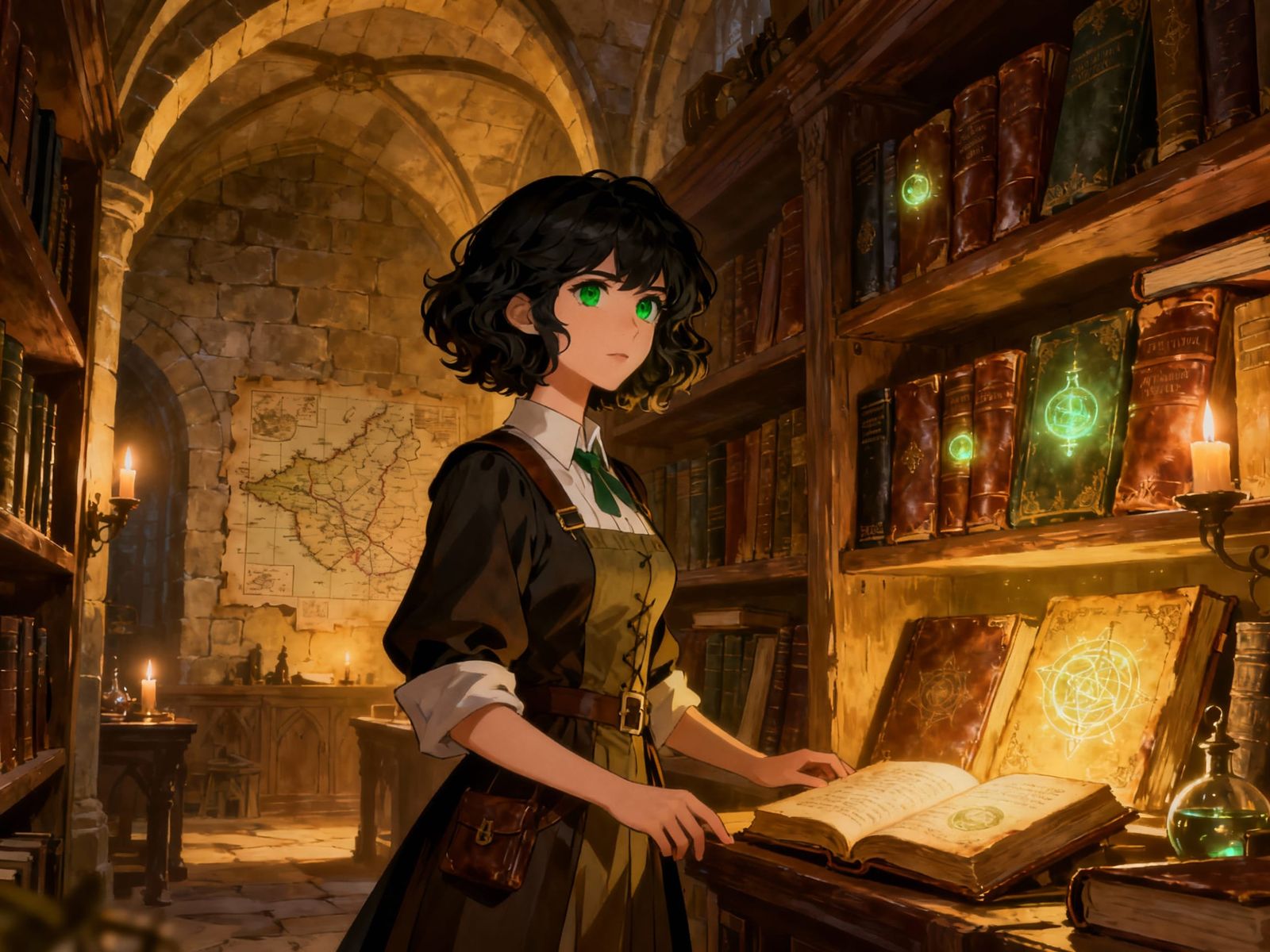Librarian in Ancient Alchemy Library