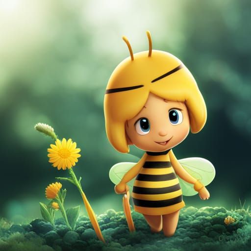 Maya the Bee in Anime Style