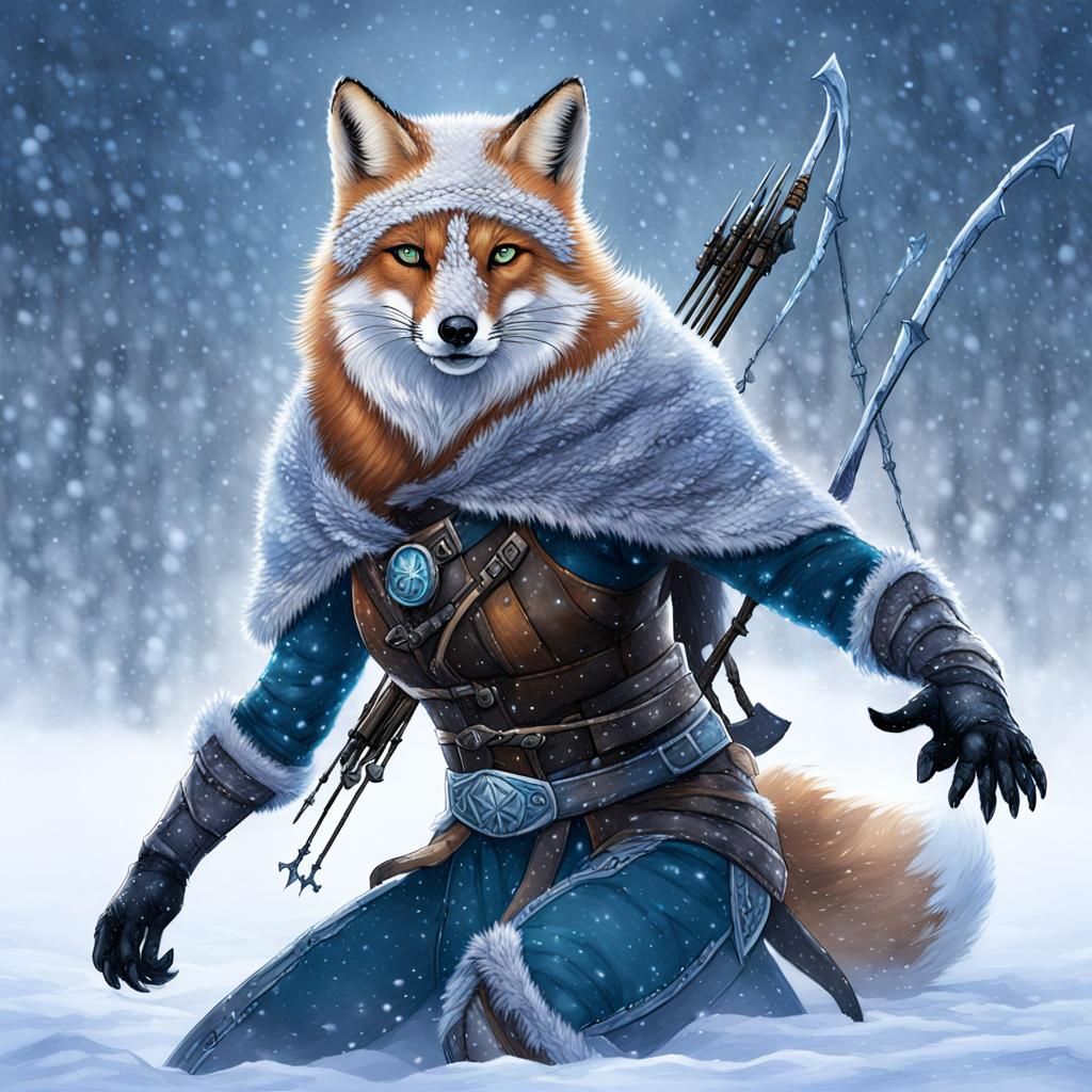 Fox Huntress with Skadi's Spirit in Blizzard