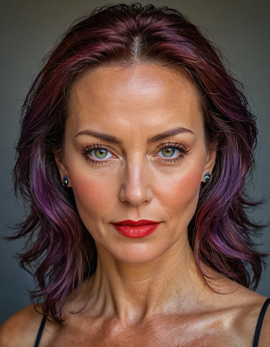 Beautiful Woman Portrait in Post-Impressionist Impasto Style