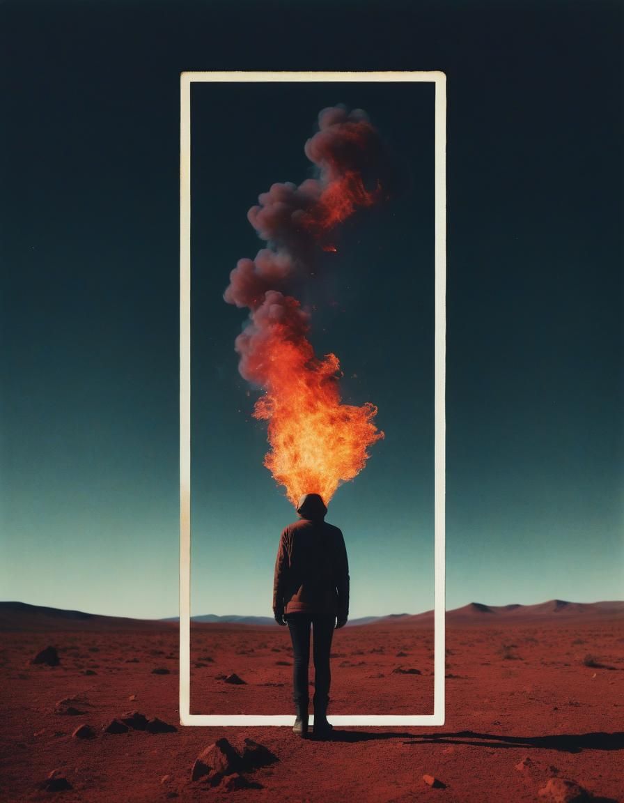 Minimalist Ethereal Celebration in Sanguine Futuristic Art