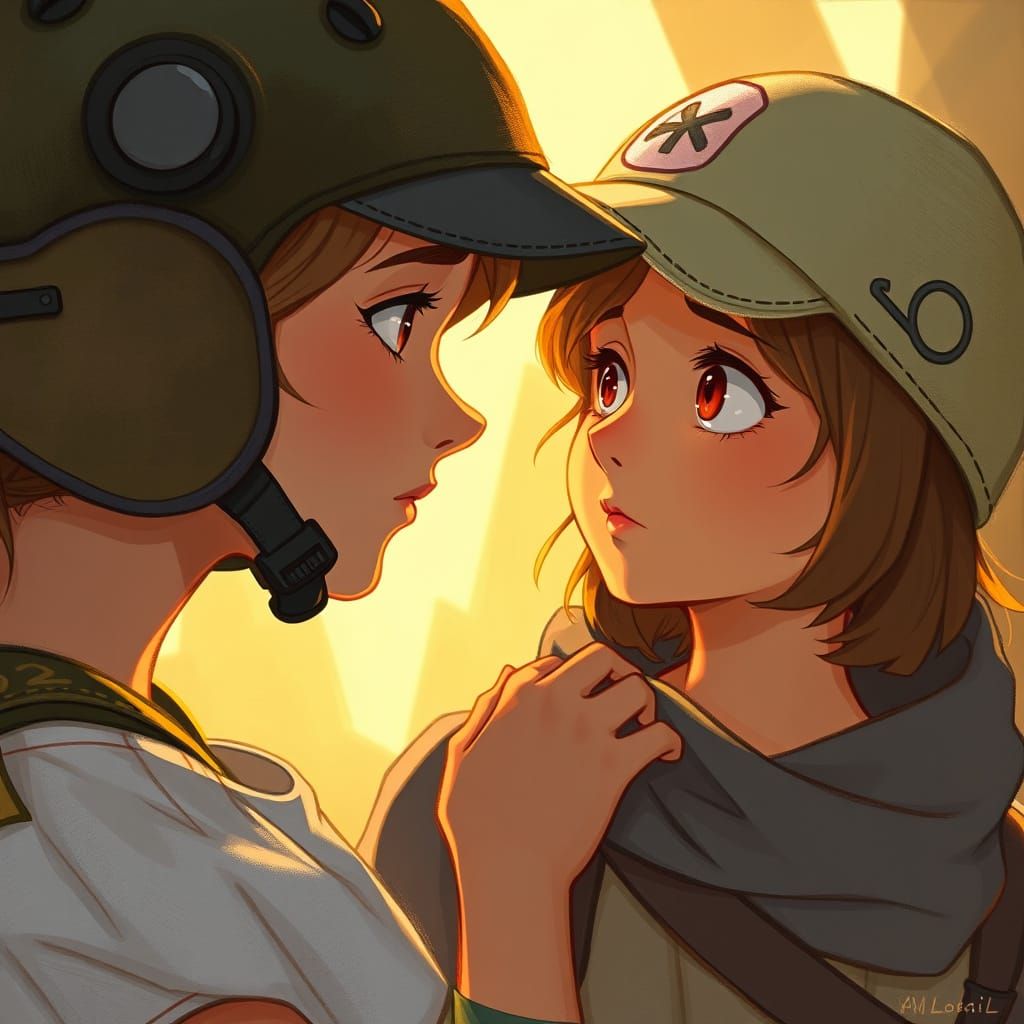 Mother and Daughter in Whimsical Golden Light