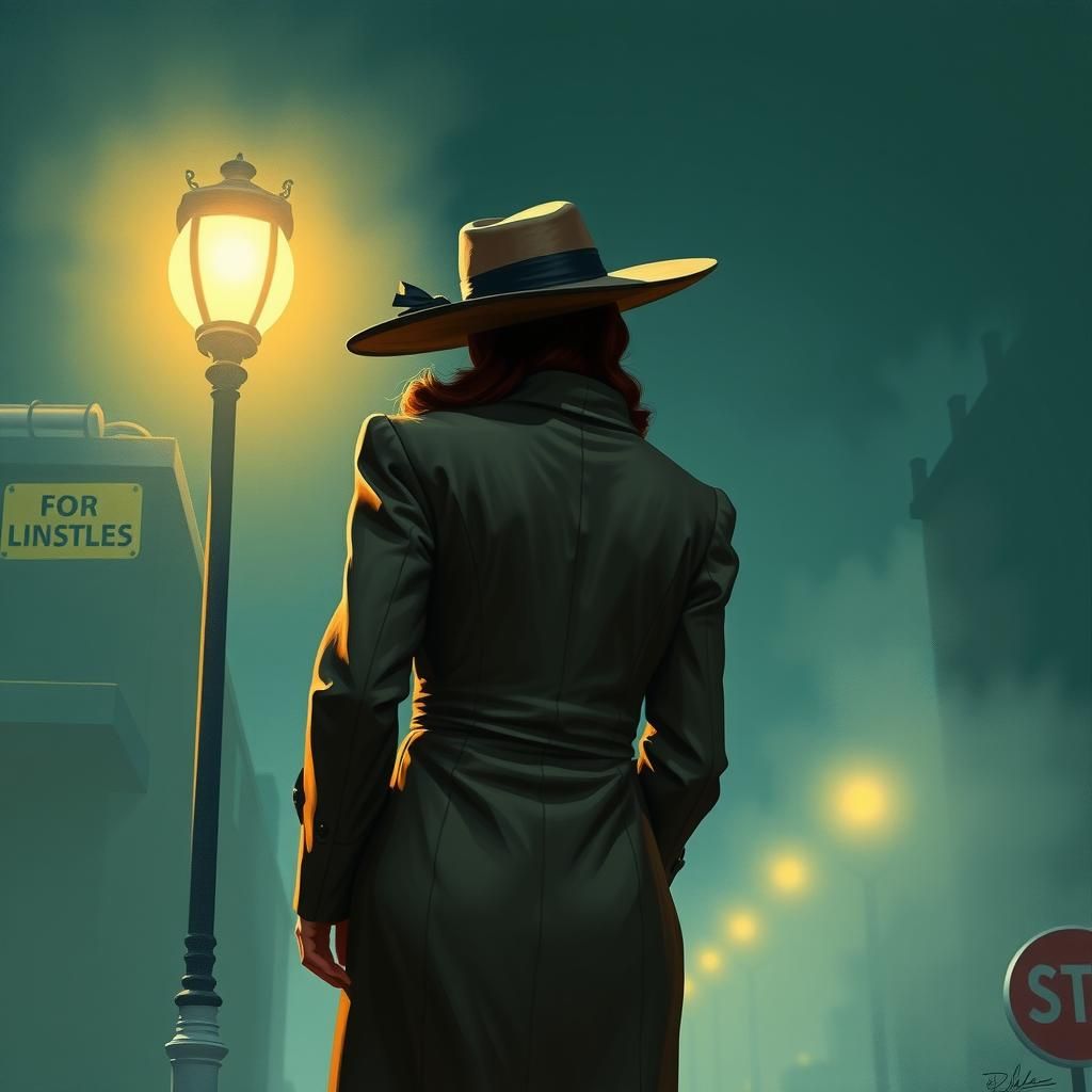 Femme Fatale in Noir Style