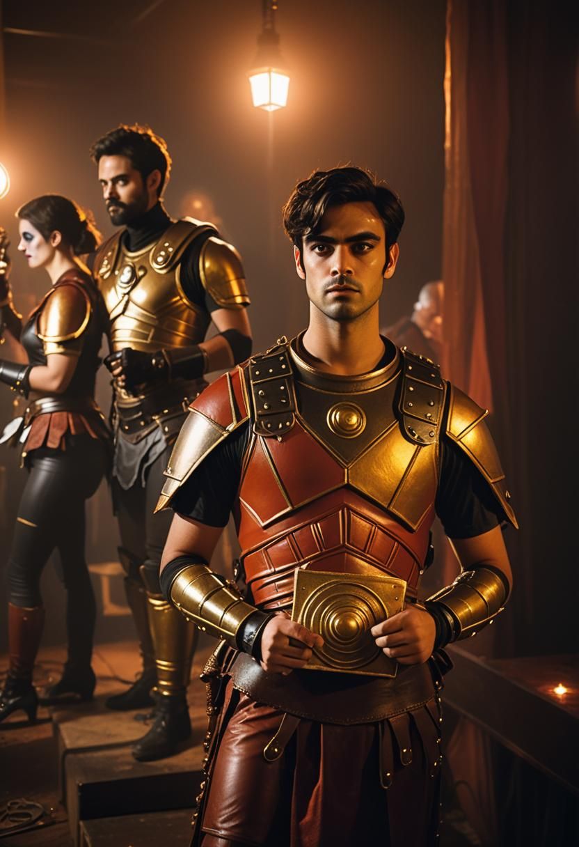 Mars Costume: Heroic Pose in Golden Light