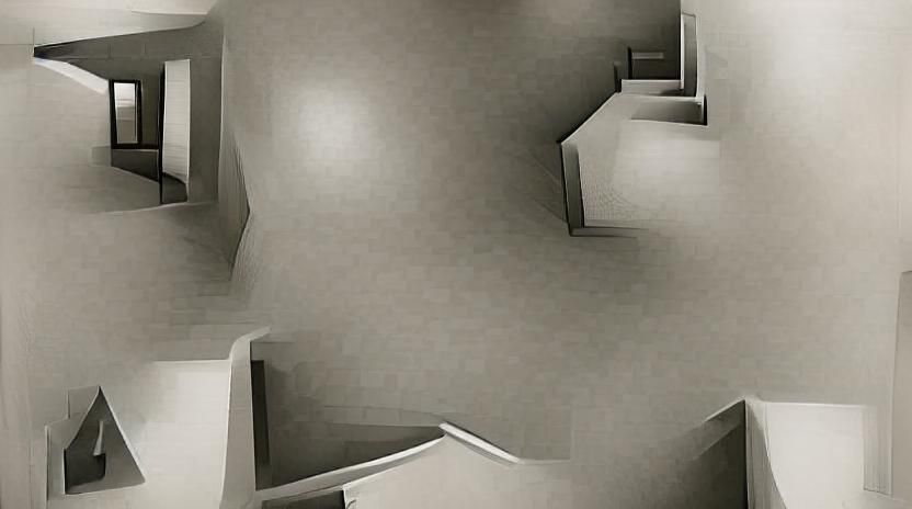 M.C. Escher Inspired Isometric Black and White Art