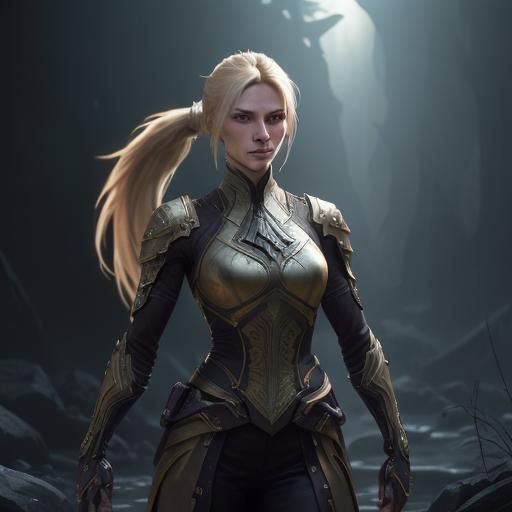 Detailed Dark Fantasy Teen Portrait in 8k Resolution