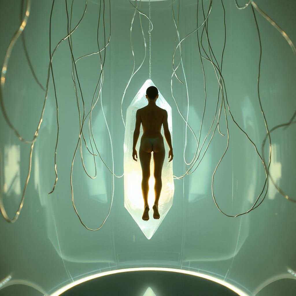Surreal Future Healing Chamber in Cosmic Bio-Mechanical Styl...