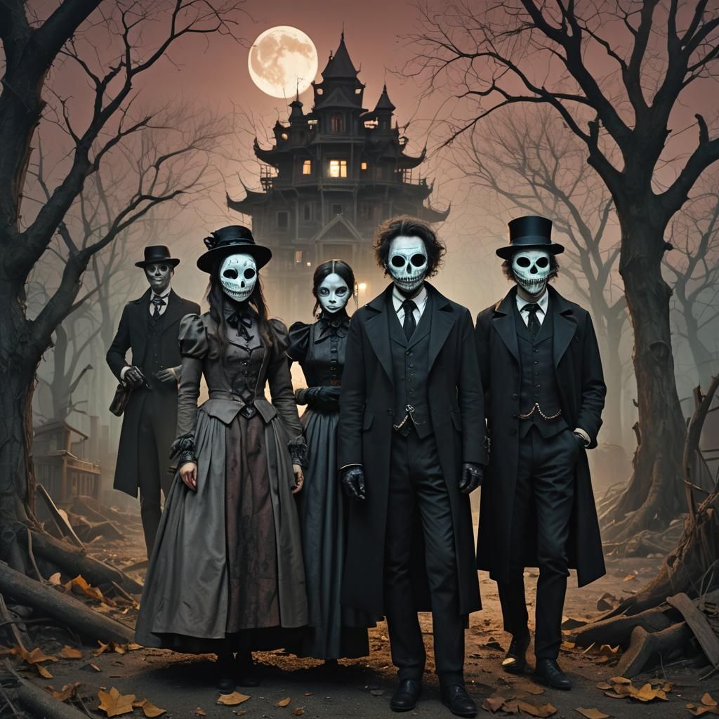 Gothic Night Moves Agents in Abandoned City