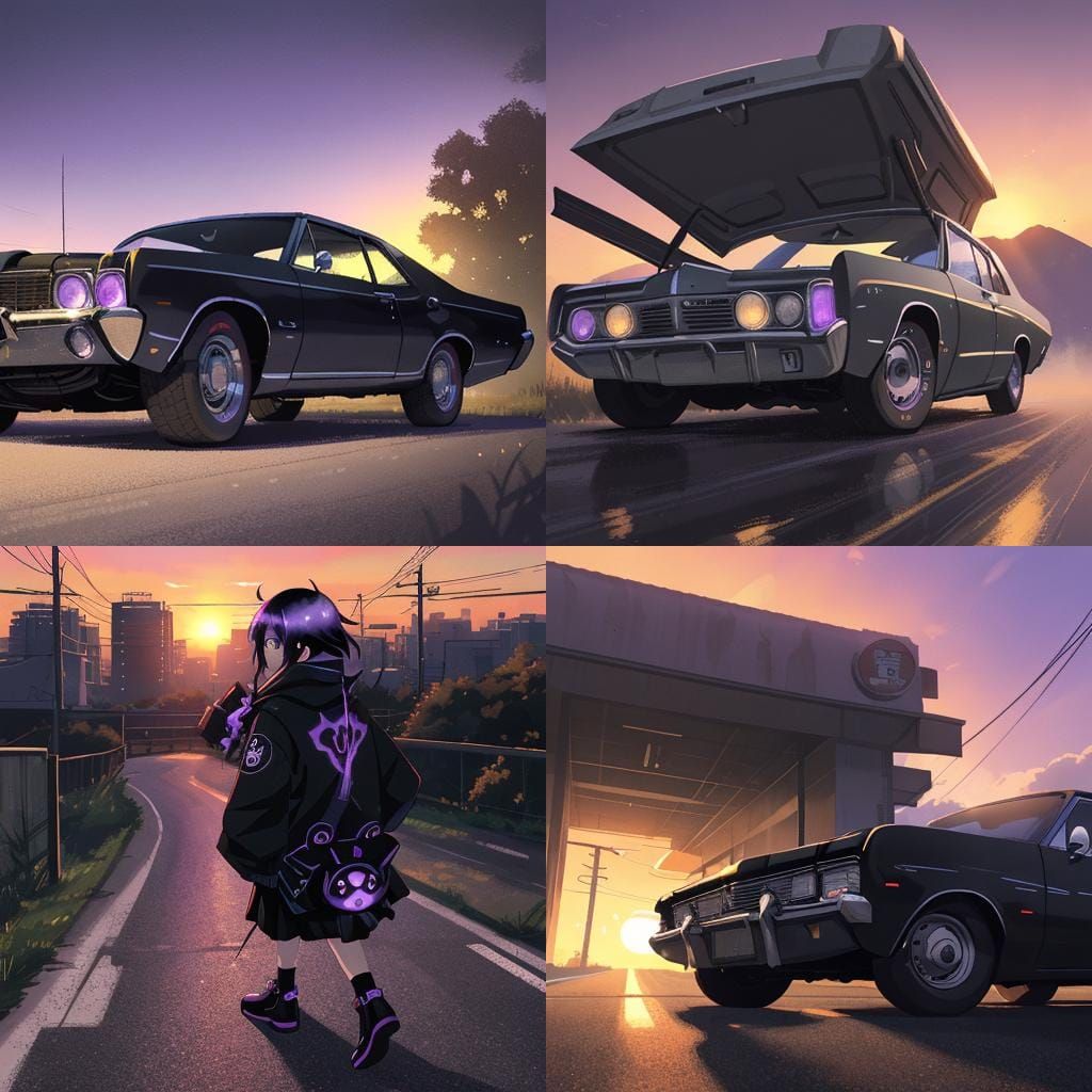 1968 Plymouth Fury in Anime-Inspired 3D Art