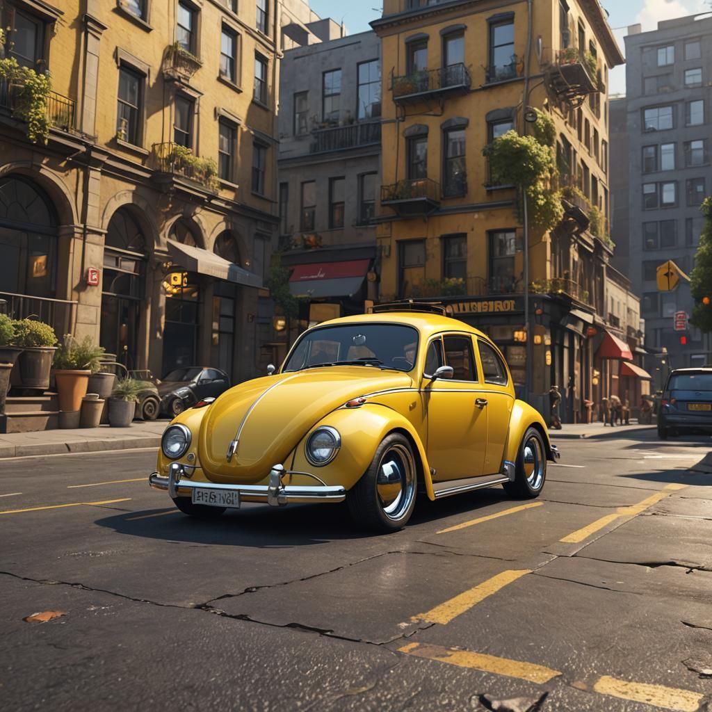 1966 VW Beetle with Autobots Symbol, Matte Painting