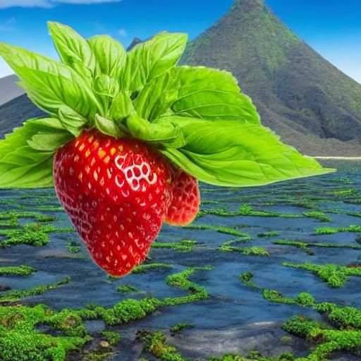 Strawberry Basil Lava Tree City Landscape