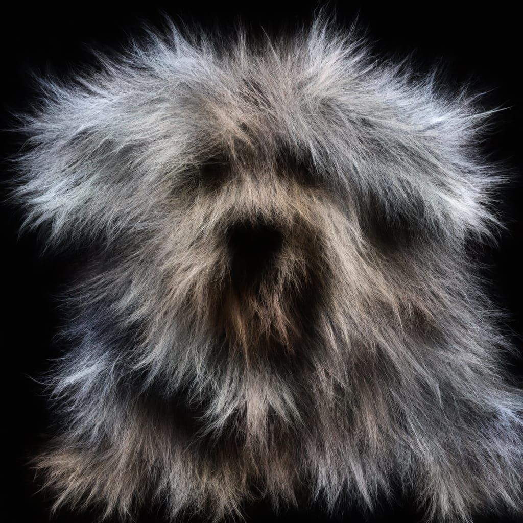 Detailed Furry Dog Fractal Art