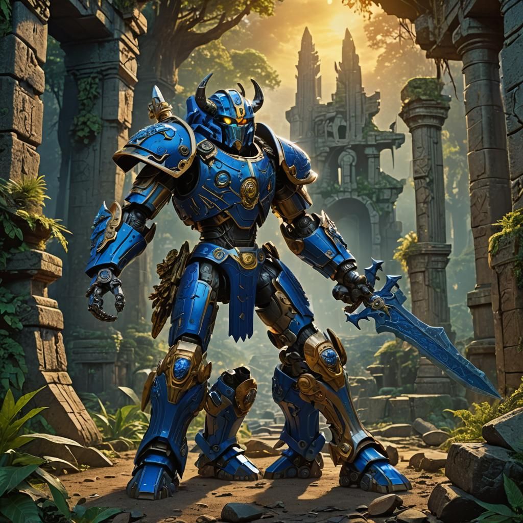 Bionicle Brute Warrior in Ancient Ruins