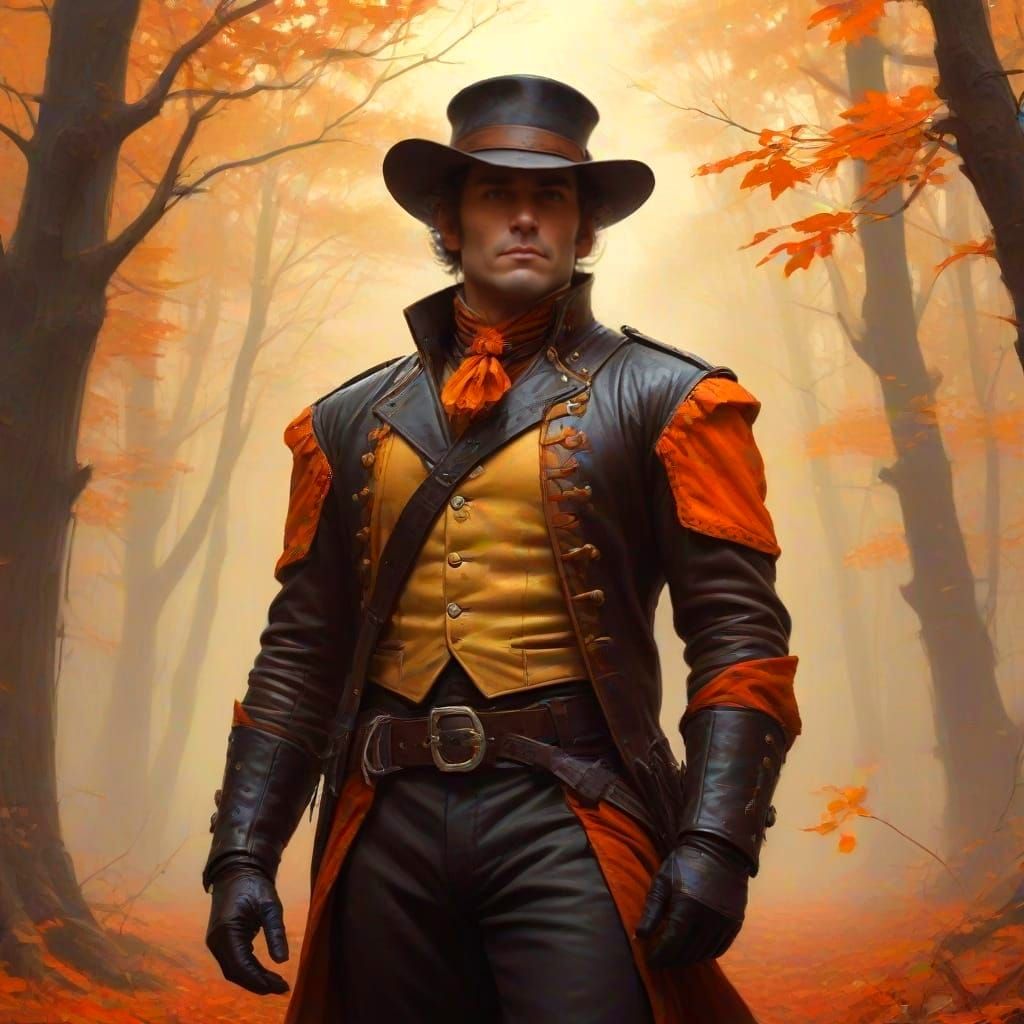 Dapper Adventurer in Autumn Halloween Style