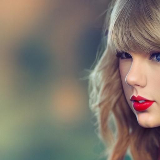 Taylor Swift Portrait with Bokeh Background