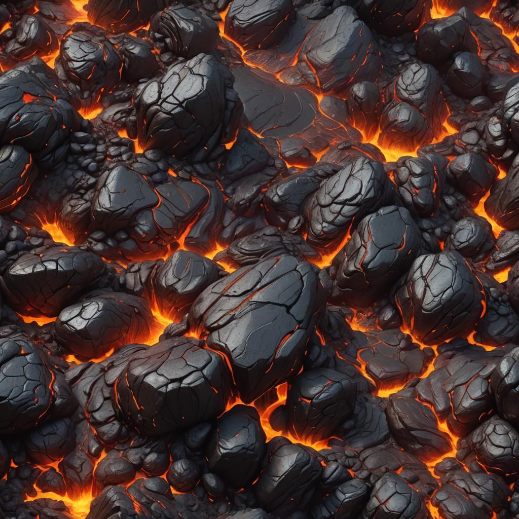 Detailed Matte Painting of Flowing Lava