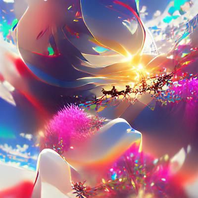 Colorful Abstract Anime Christmas Scene in 8K
