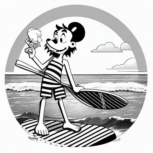 Cartoon of Steamboat Willie #2