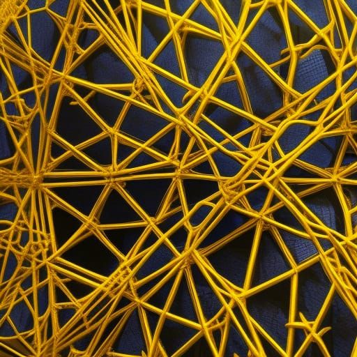 Intricate Gold Tetrahedron: Hyperrealistic Detail