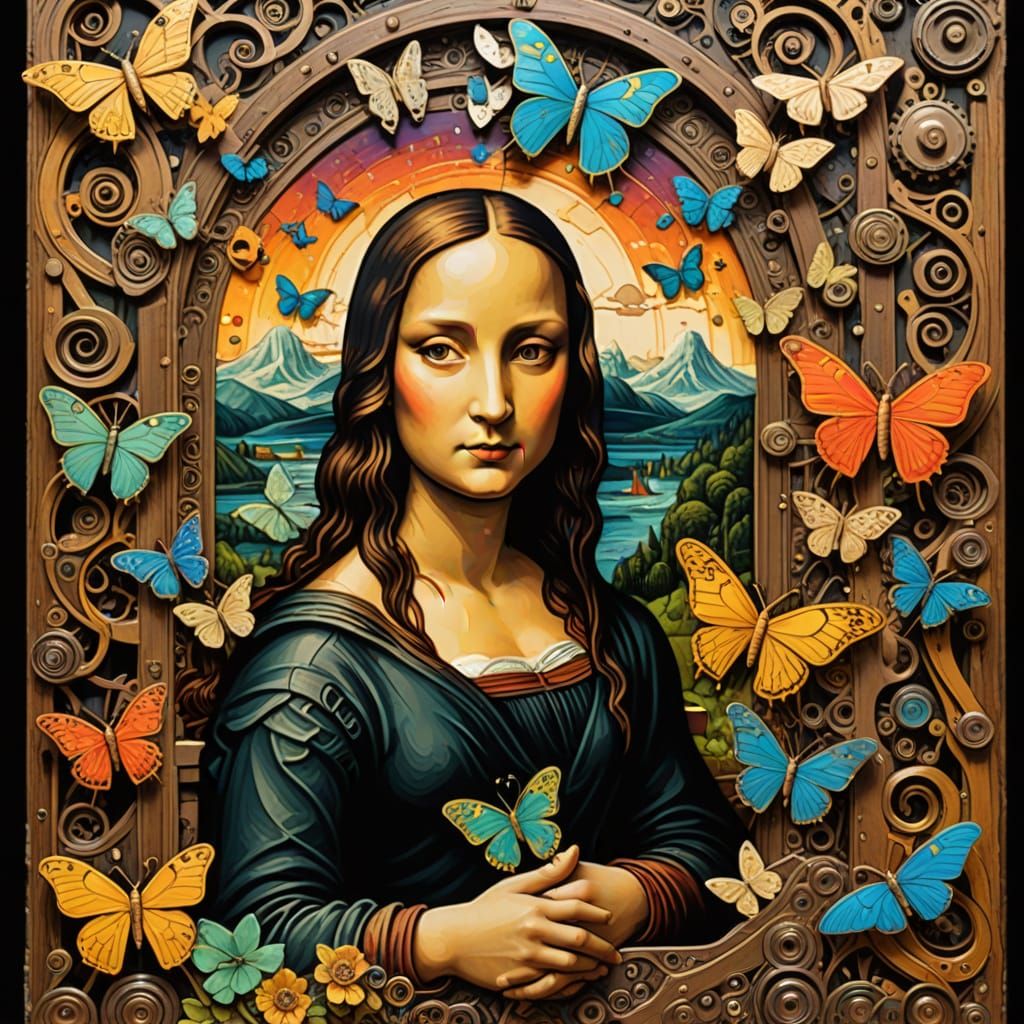 Whimsical Mona Lisa Variations Emerge from Vintage Sketchboo...