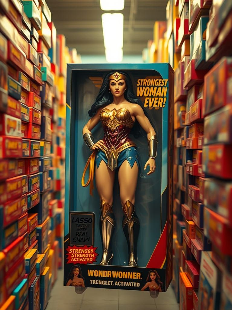 Vibrant Retro-Style Action Figure Display