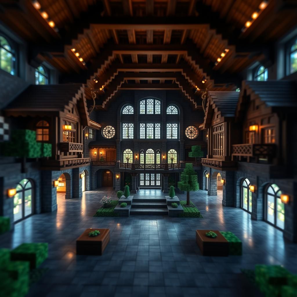 Expansive Single Story Minecraft Mansion