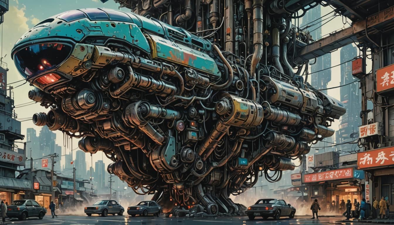 Small Alien in Detailed Matte Painting Style