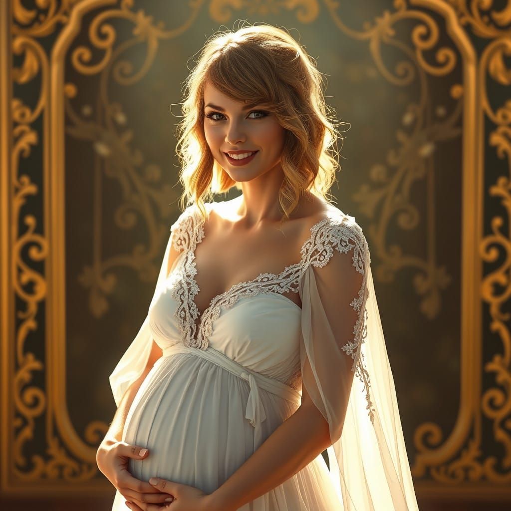 Taylor Swift in Elegant Whimsical Portrait