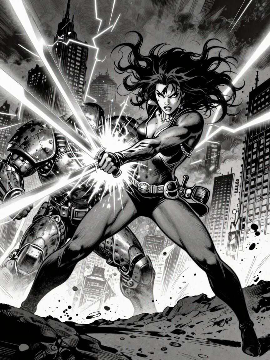 The Tempest Unleashes Storm-Blade Attack in Dynamic Comic St...