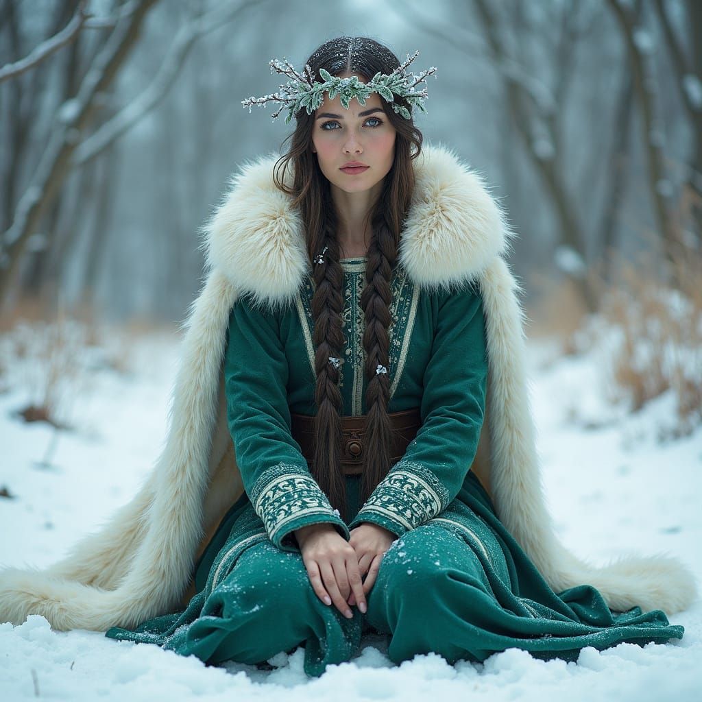 Viking Winter Goddess Rindr in Greg Rutkowski Style