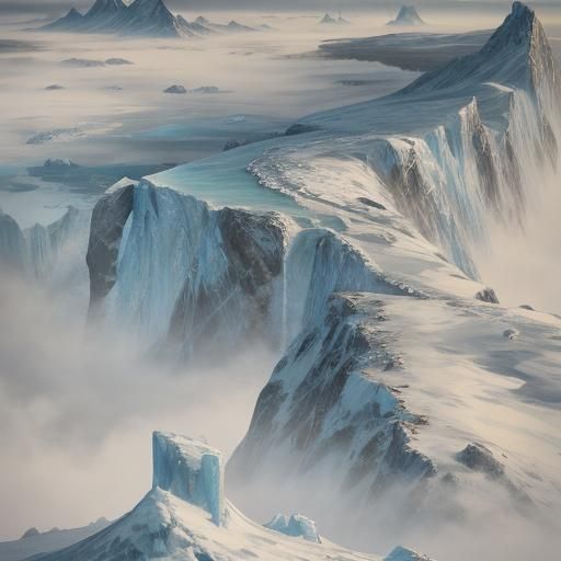 The Wall: Icy Barrier in a Winter Landscape