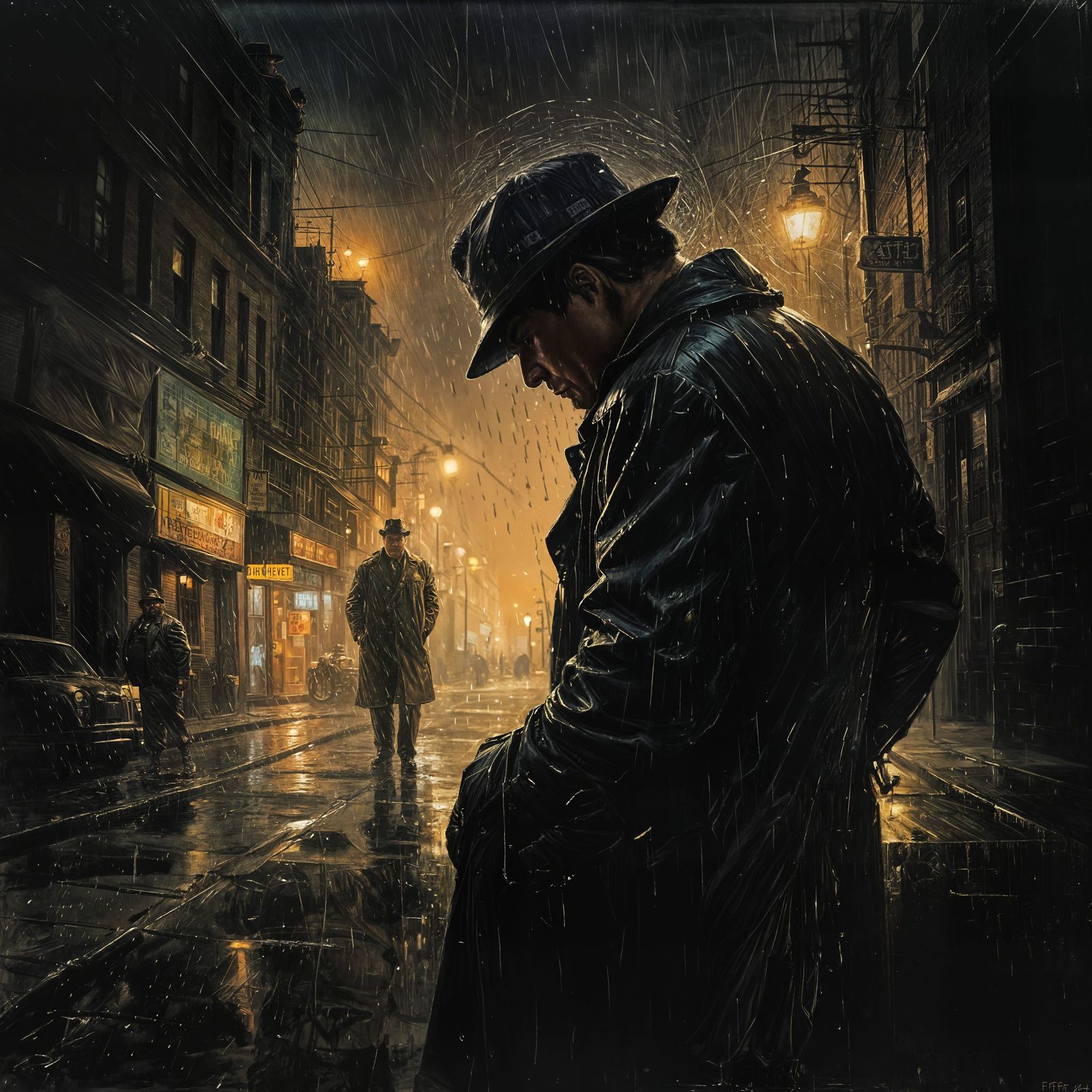 Mysterious Crime Scene in Gritty Urban Landscape