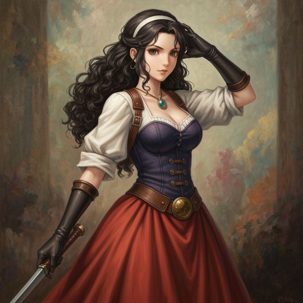 Yuffie Kisaragi as Renaissance Oil Painting