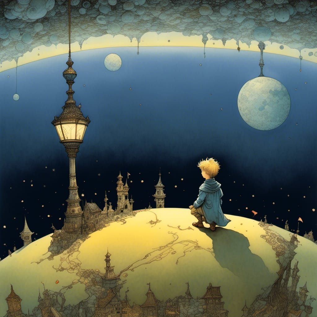 The Little Prince on the Lamplighter's Planet