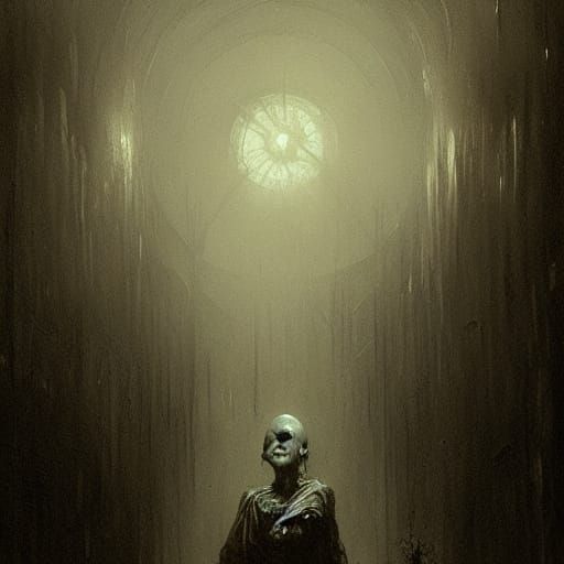 Terrifying Pennywise Horror in Gustave Doré Style