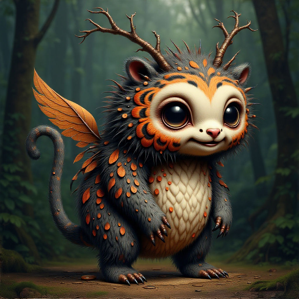 Hybrid Animal: Bear Body, Hippo Head, Tiger Tail