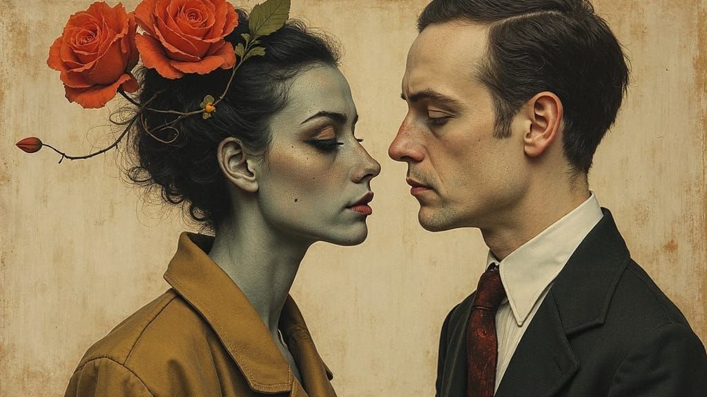 Surrealist Abstract Art in a Distressed Aesthetic