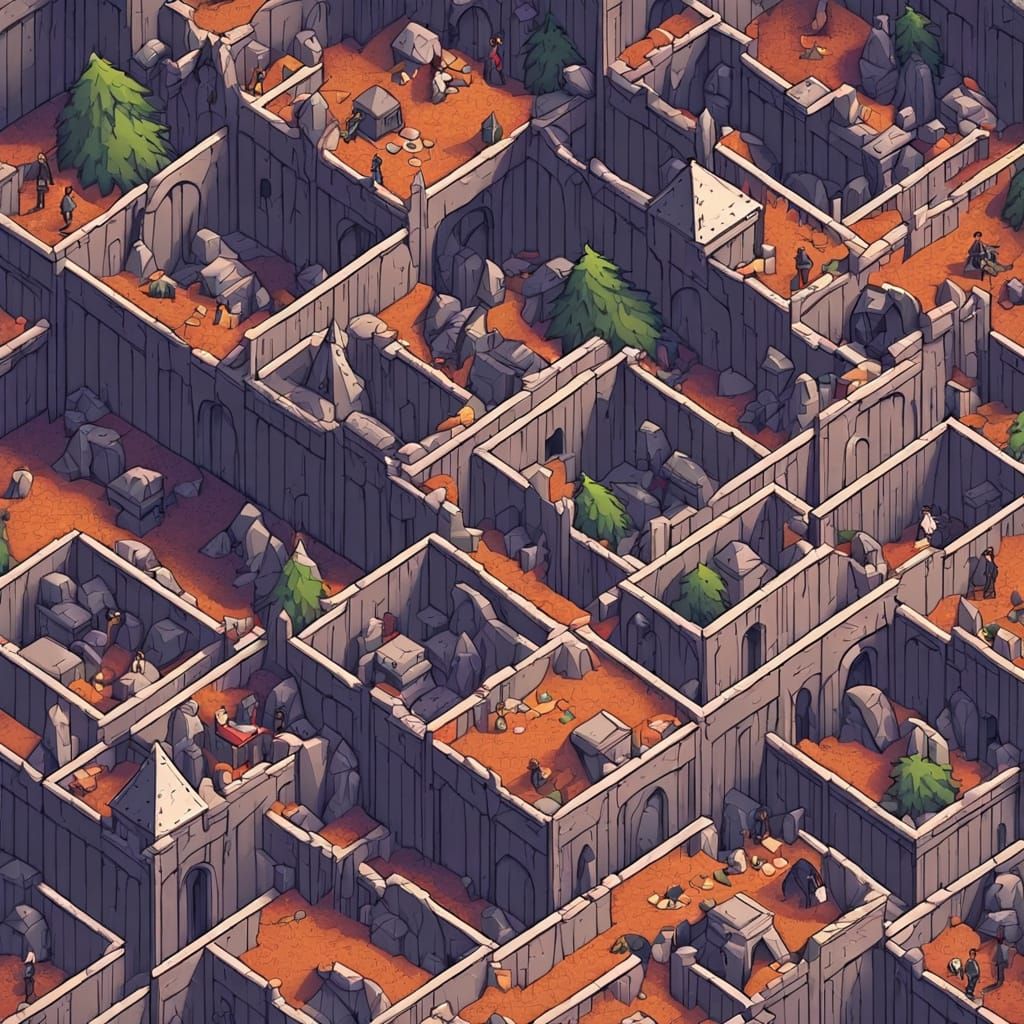 Grimdark Isometric Artwork