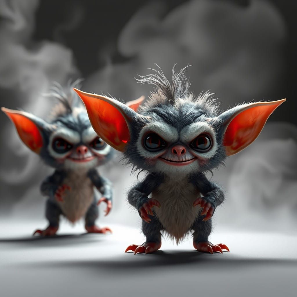 Cute Chibi Gremlins in Studio Setting