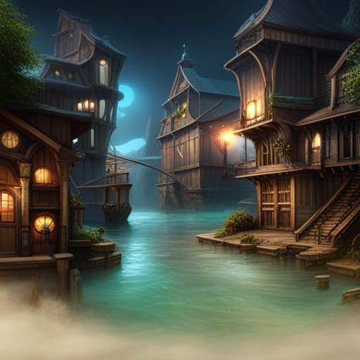 Intricate Fish Bone Fantasy Concept Art